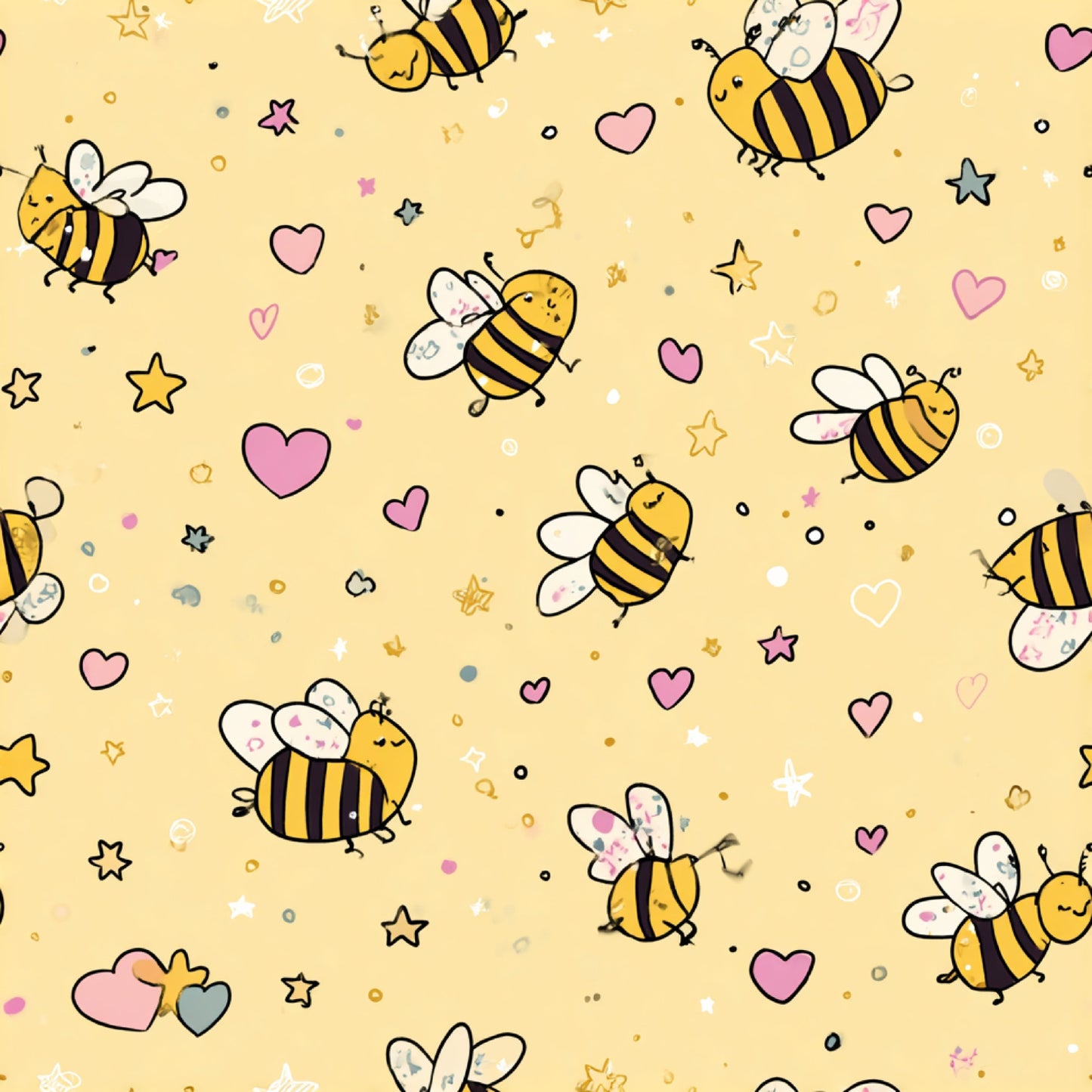 Busy Bee Pattern 1 Quilting Cotton Fabric