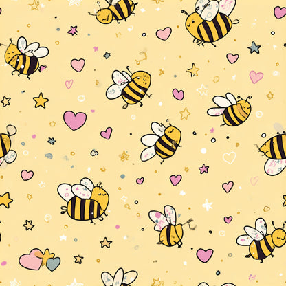Busy Bee Pattern 1 Quilting Cotton Fabric