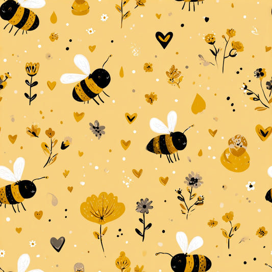 Busy Bee Pattern 2 Quilting Cotton Fabric