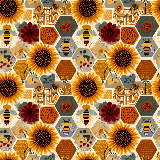 Busy Bee Pattern 22 Quilting Cotton Fabric