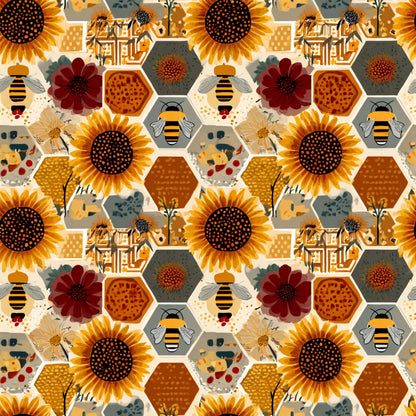 Busy Bee Pattern 22 Quilting Cotton Fabric