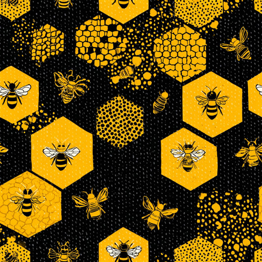 Busy Bee Pattern 23 Quilting Cotton Fabric