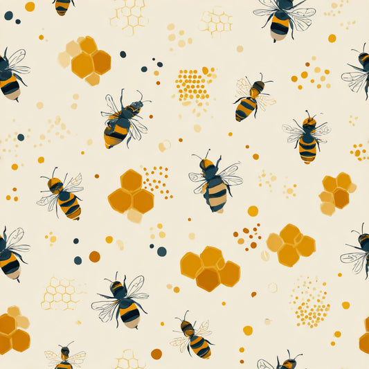 Busy Bee Pattern 26 Quilting Cotton Fabric
