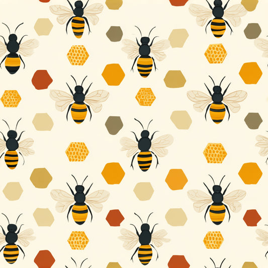 Busy Bee Pattern 28 Quilting Cotton Fabric