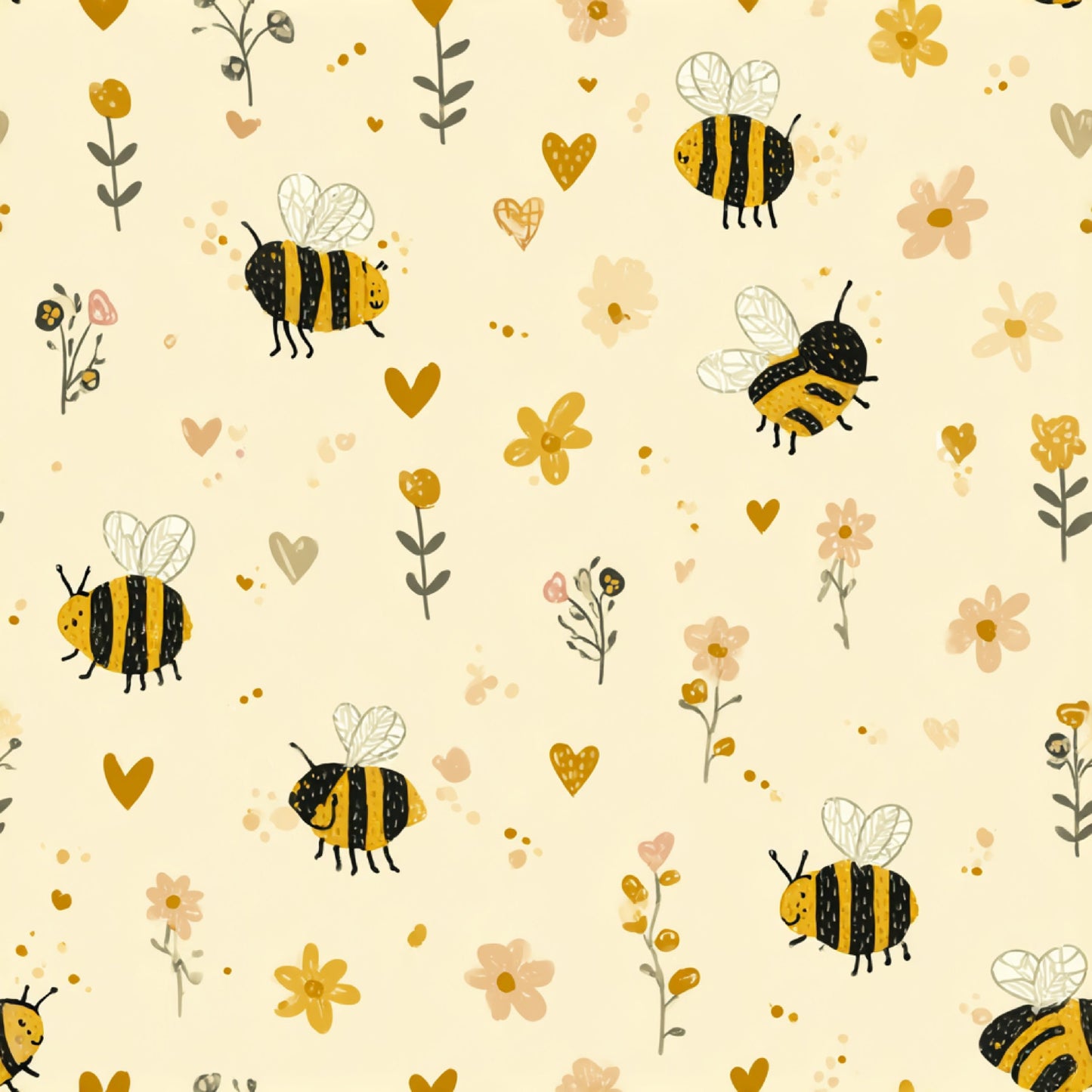 Busy Bee Pattern 3 Quilting Cotton Fabric