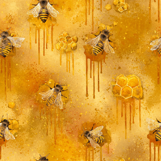 Busy Bee Pattern 34 Quilting Cotton Fabric