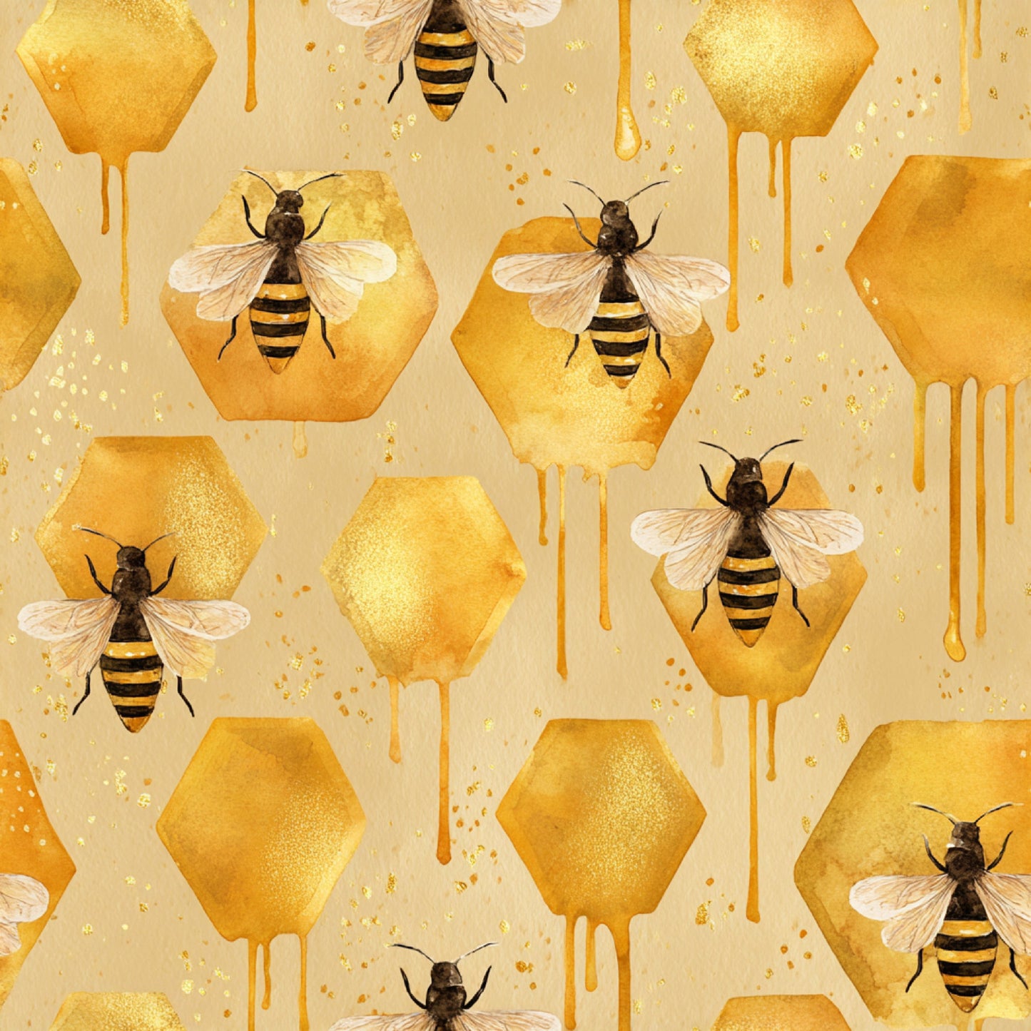 Busy Bee Pattern 35 Quilting Cotton Fabric