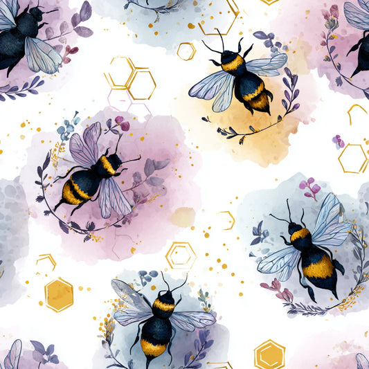 Busy Bee Pattern 38 Quilting Cotton Fabric