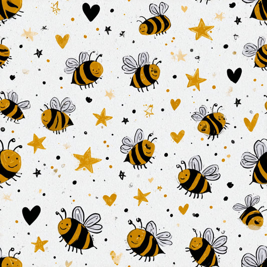 Busy Bee Pattern 4 Quilting Cotton Fabric