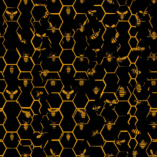 Busy Bee Pattern 40 Quilting Cotton Fabric