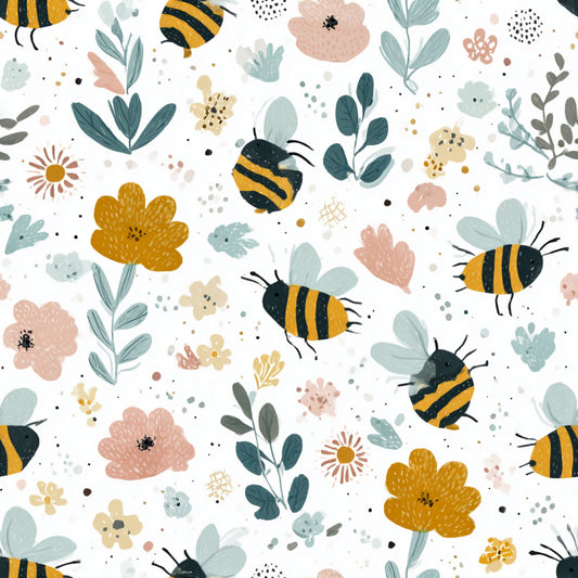 Busy Bee Pattern 52 Quilting Cotton Fabric