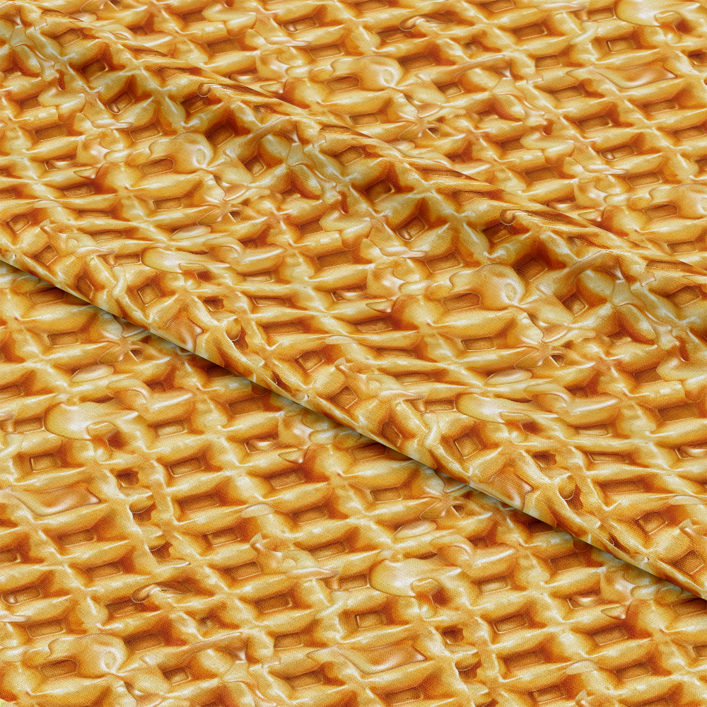 Butter Waffle Pattern 4 Quilting Cotton Fabric