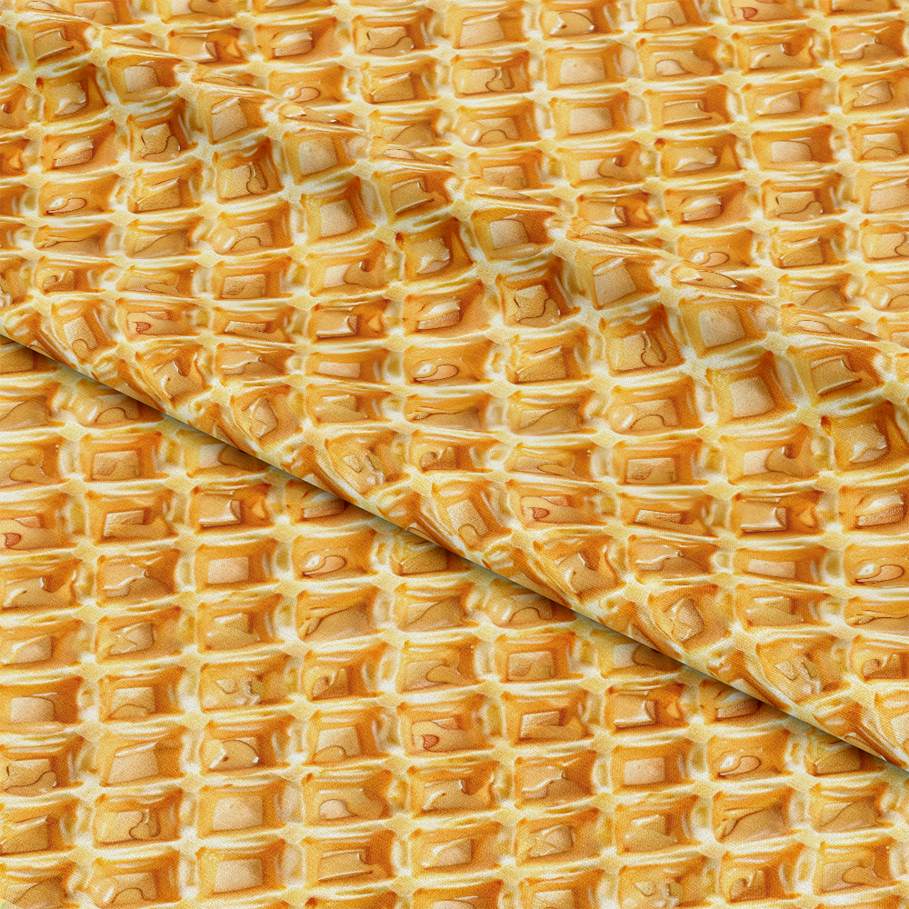 Butter Waffle Pattern 8 Quilting Cotton Fabric