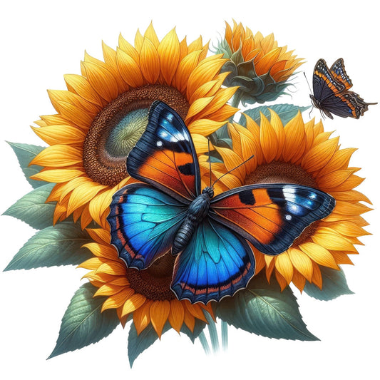 Butterflies and Flowers Fabric Panel 10