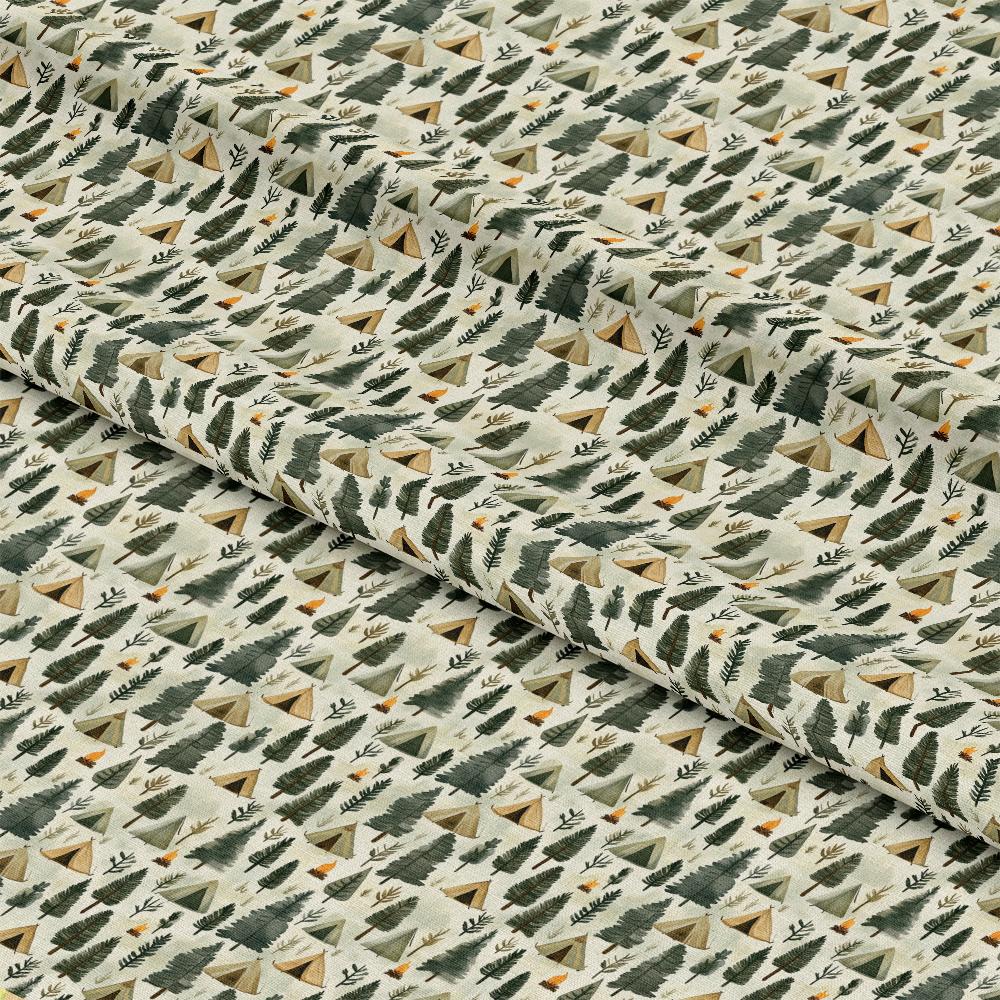 Camping in the Forest Pattern 1 Quilting Cotton Fabric