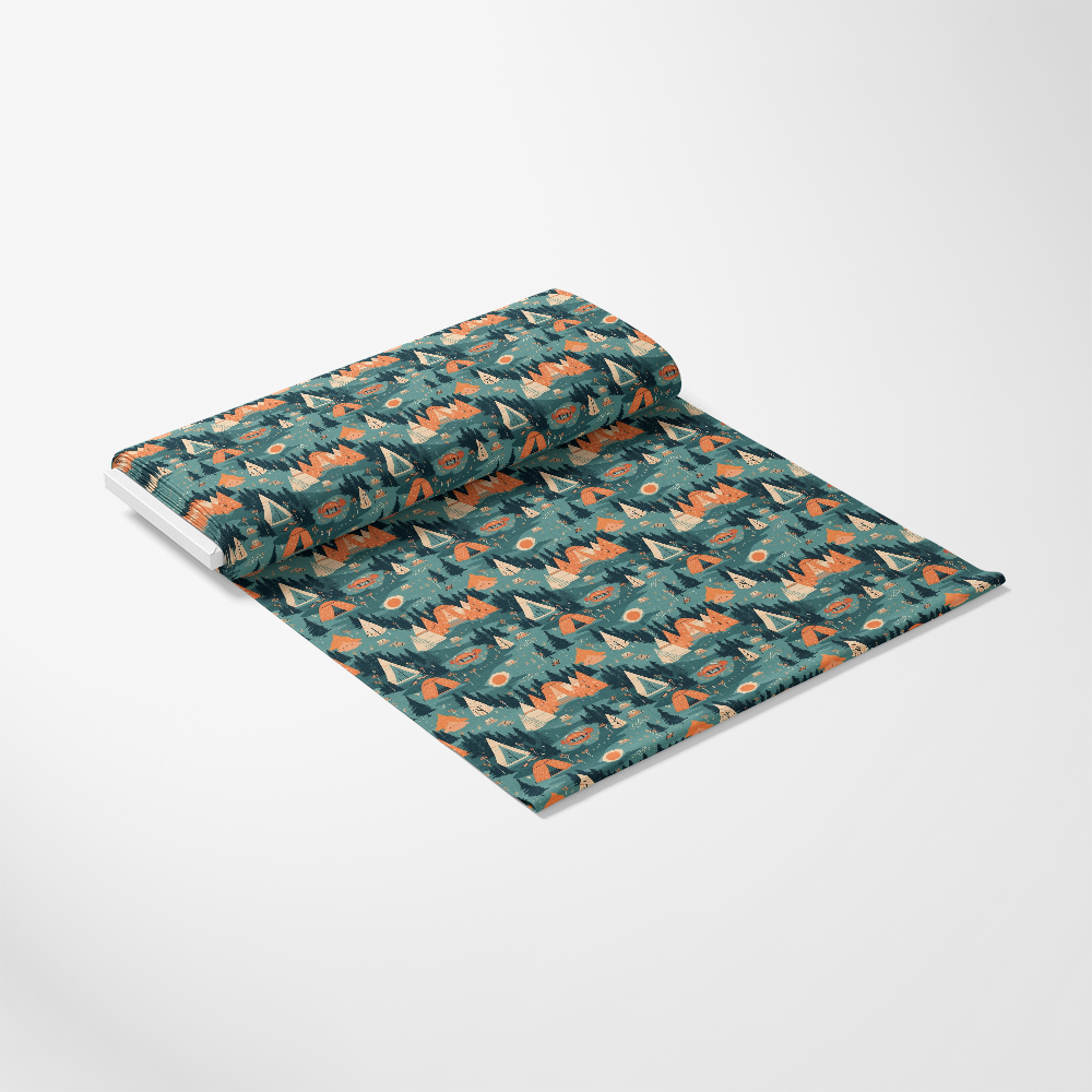 Camping Graphics Pattern 5 Quilting Cotton Fabric