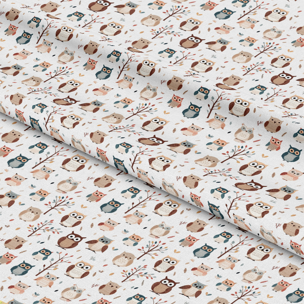 Cartoon Owls Pattern 5 Quilting Cotton Fabric