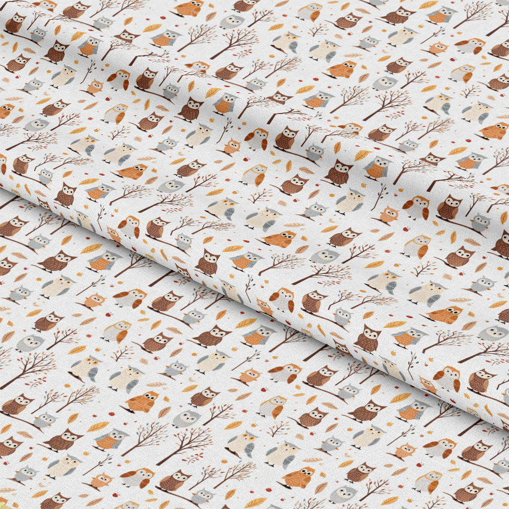 Cartoon Owls Pattern 9 Quilting Cotton Fabric