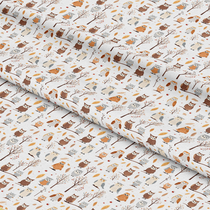 Cartoon Owls Pattern 9 Quilting Cotton Fabric