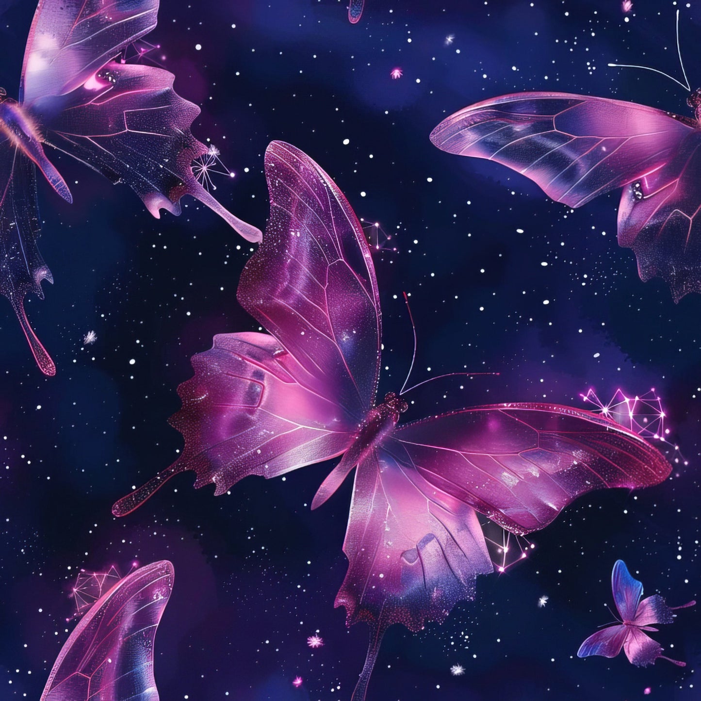 Celestial Butterfly Garden Pattern 13 Quilting Cotton Fabric