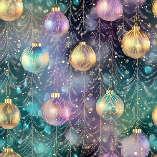 Celestial Christmas Ornaments Pattern 1 Quilting Cotton Fabric