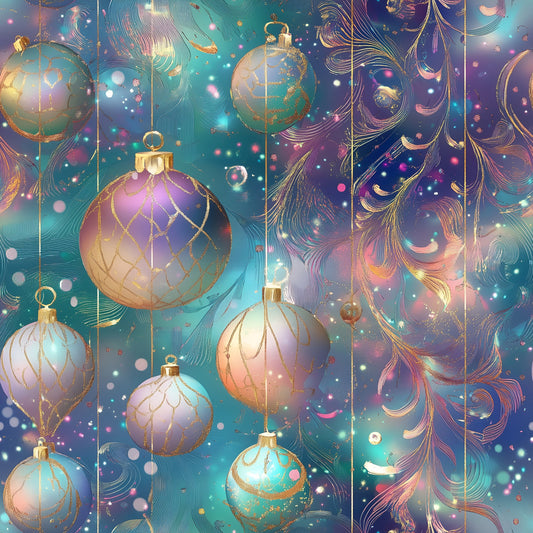 Celestial Christmas Ornaments Pattern 11 Quilting Cotton Fabric