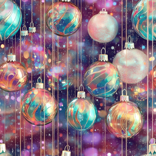 Celestial Christmas Ornaments Pattern 14 Quilting Cotton Fabric