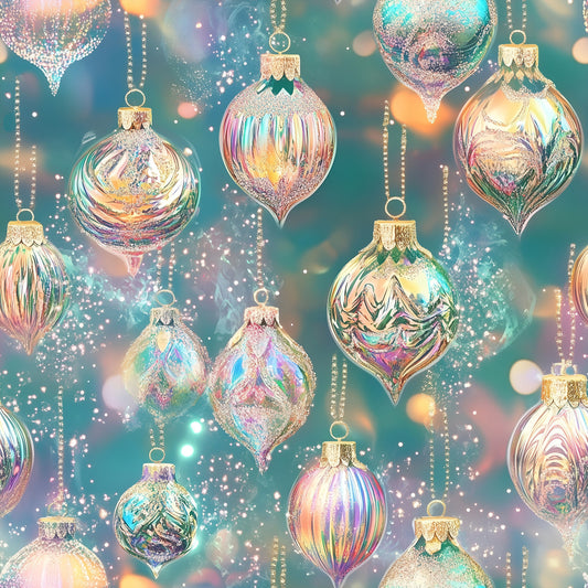 Celestial Christmas Ornaments Pattern 2 Quilting Cotton Fabric