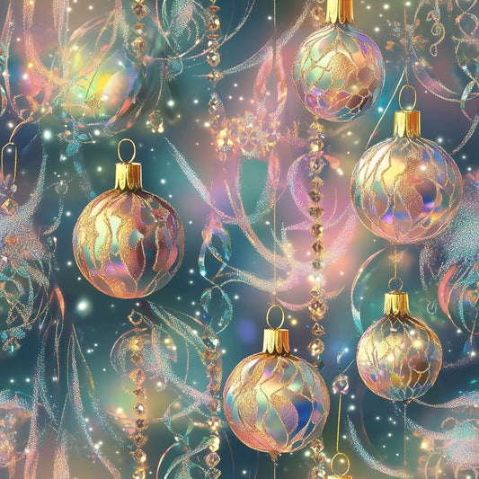 Celestial Christmas Ornaments Pattern 3 Quilting Cotton Fabric