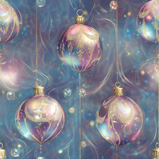 Celestial Christmas Ornaments Pattern 4 Quilting Cotton Fabric