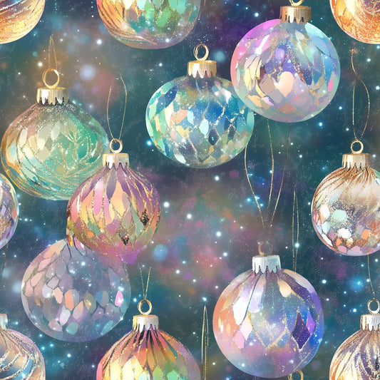 Celestial Christmas Ornaments Pattern 5 Quilting Cotton Fabric