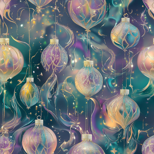 Celestial Christmas Ornaments Pattern 9 Quilting Cotton Fabric