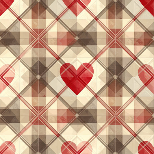Charming Heart Pattern 10 Quilting Cotton Fabric