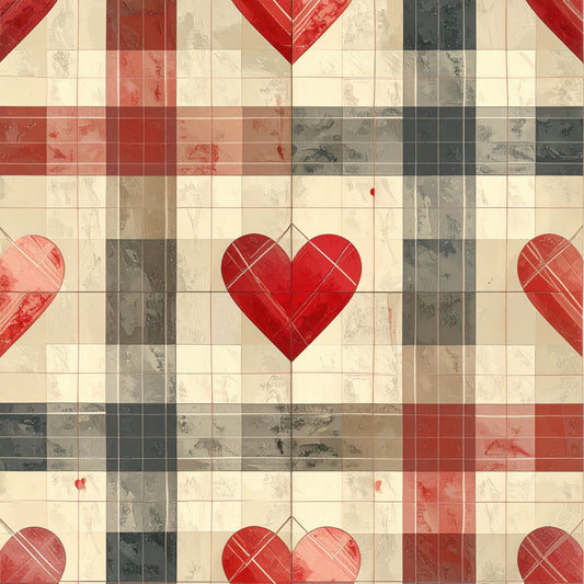 Charming Heart Pattern 12 Quilting Cotton Fabric
