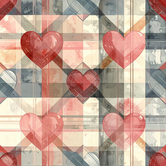 Charming Heart Pattern 4 Quilting Cotton Fabric