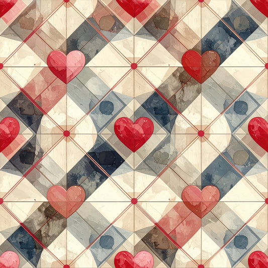 Charming Heart Pattern 6 Quilting Cotton Fabric