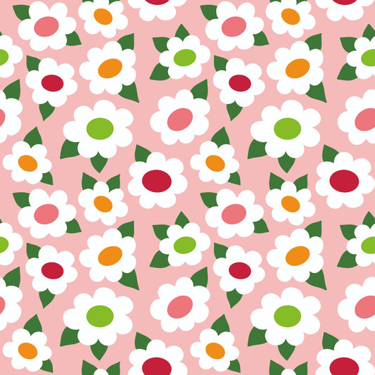 Checkered Florals Pattern 2 Quilting Cotton Fabric
