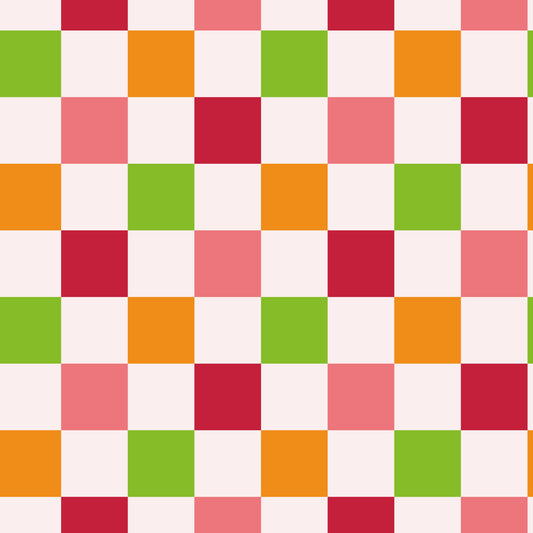 Checkered Florals Pattern 8 Quilting Cotton Fabric