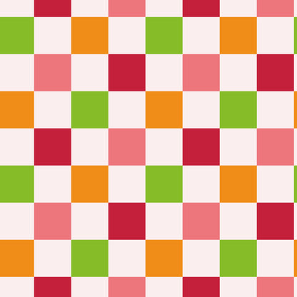 Checkered Florals Pattern 8 Quilting Cotton Fabric