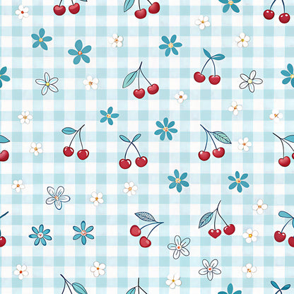 Cherry Floral Pattern 11 Quilting Cotton Fabric