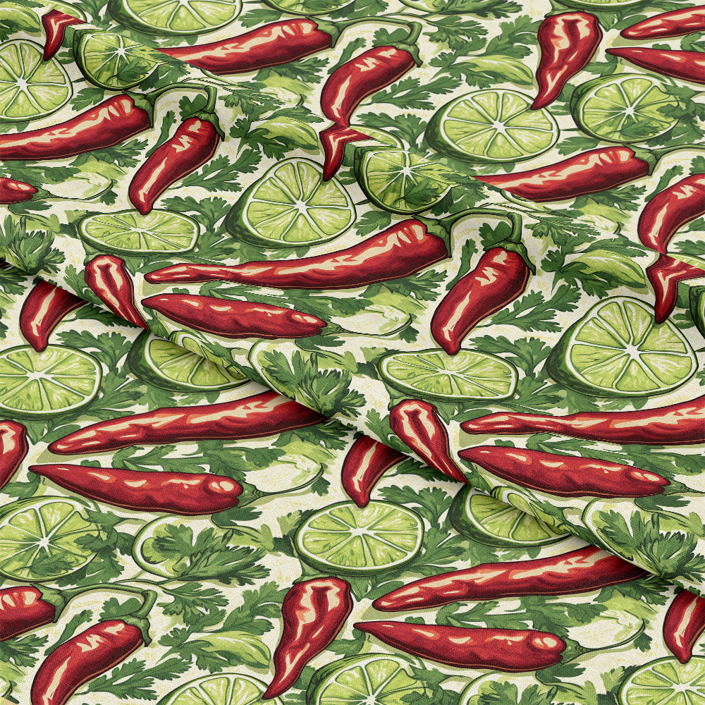 Chili Pepper Party Pattern 10 Quilting Cotton Fabric