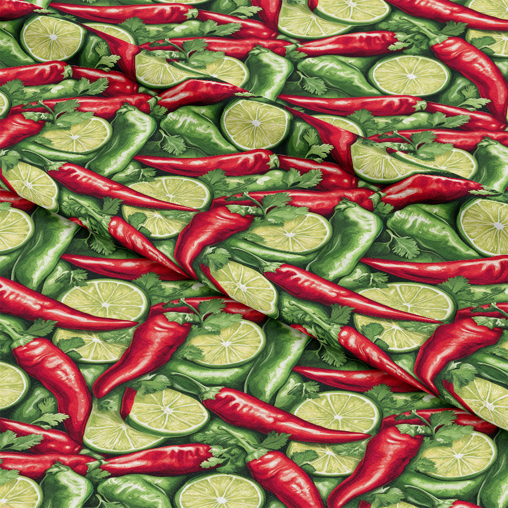 Chili Pepper Party Pattern 1 Quilting Cotton Fabric