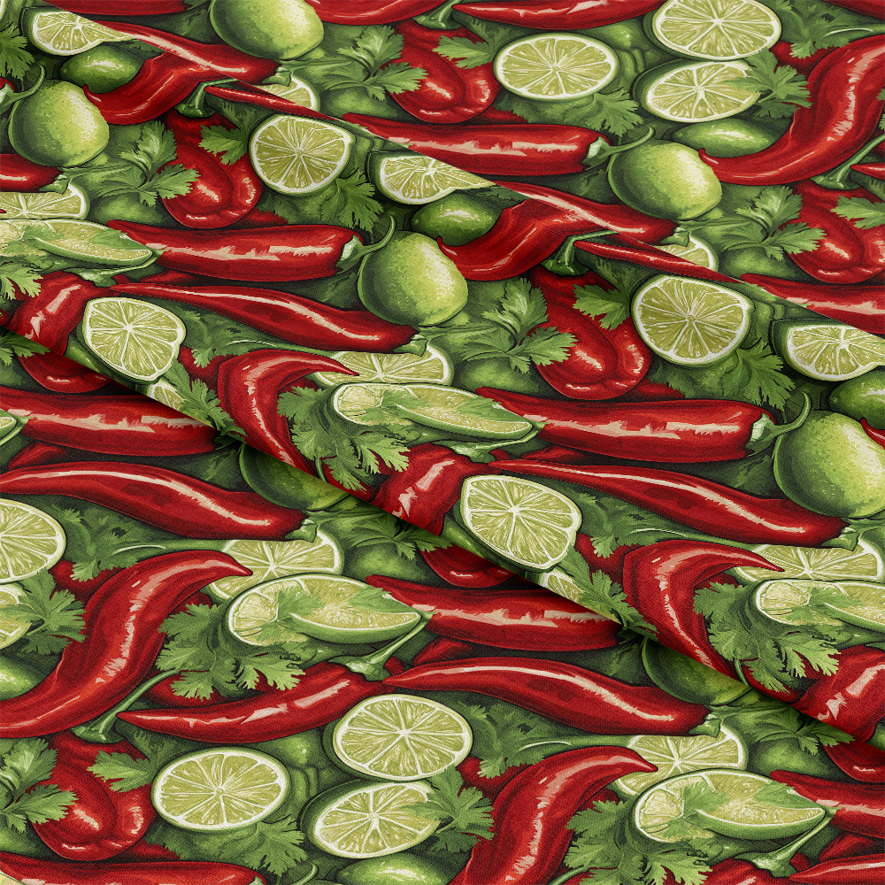 Chili Pepper Party Pattern 2 Quilting Cotton Fabric