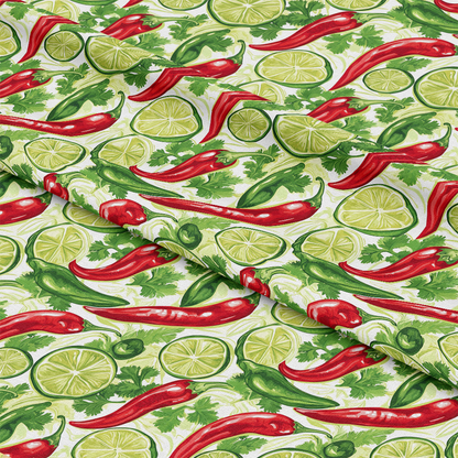 Chili Pepper Party Pattern 5 Quilting Cotton Fabric