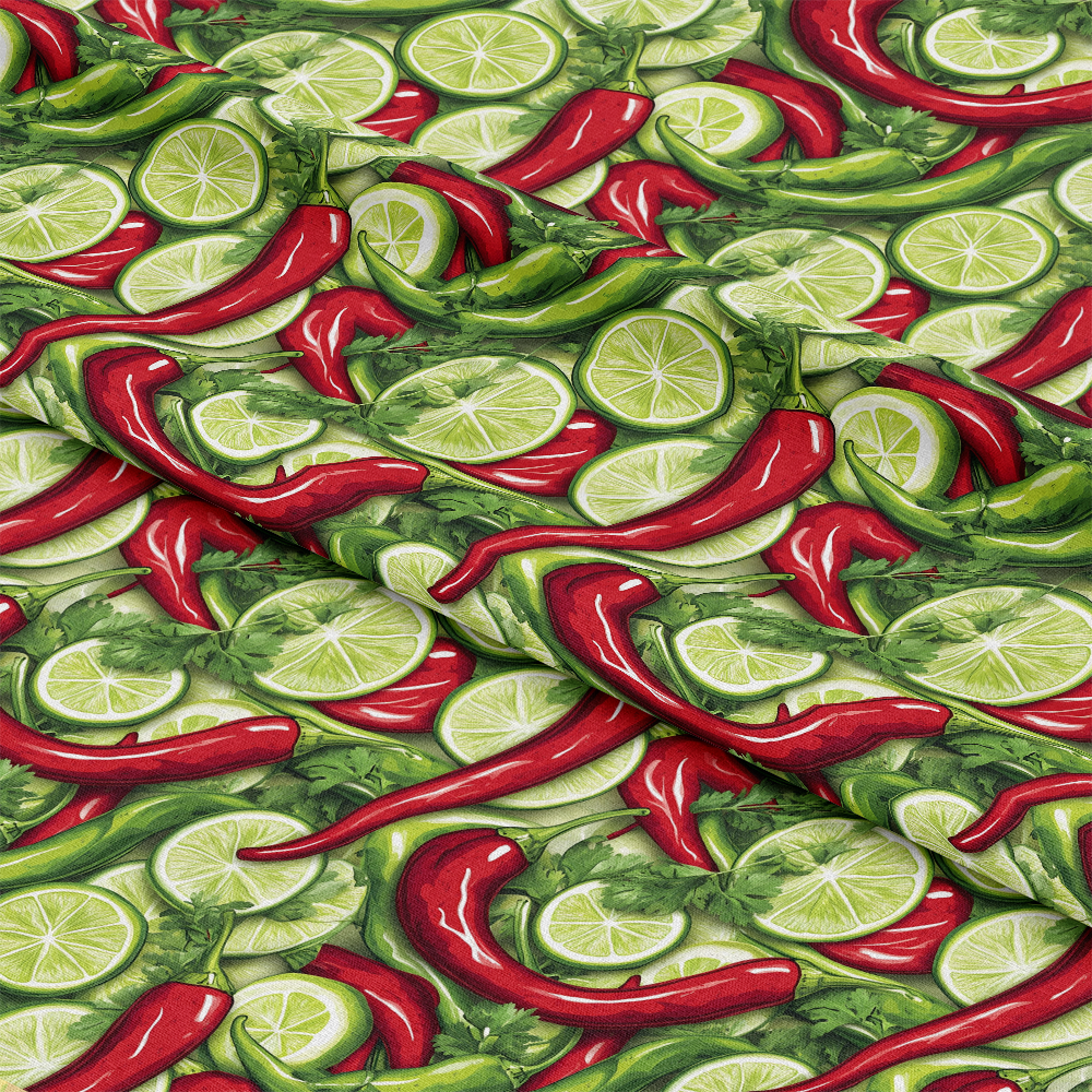 Chili Pepper Party Pattern 6 Quilting Cotton Fabric