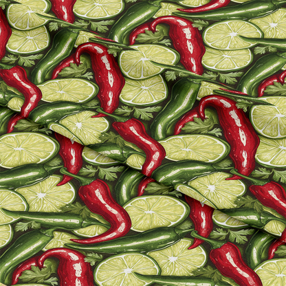Chili Pepper Party Pattern 8 Quilting Cotton Fabric