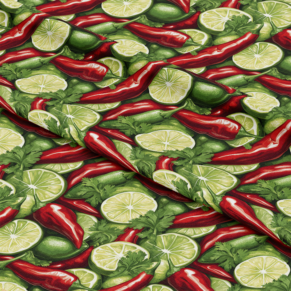 Chili Pepper Party Pattern 9 Quilting Cotton Fabric
