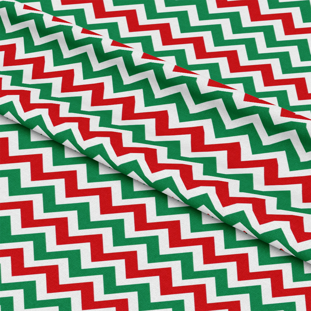 Christmas Chevron Pattern Quilting Cotton Fabric