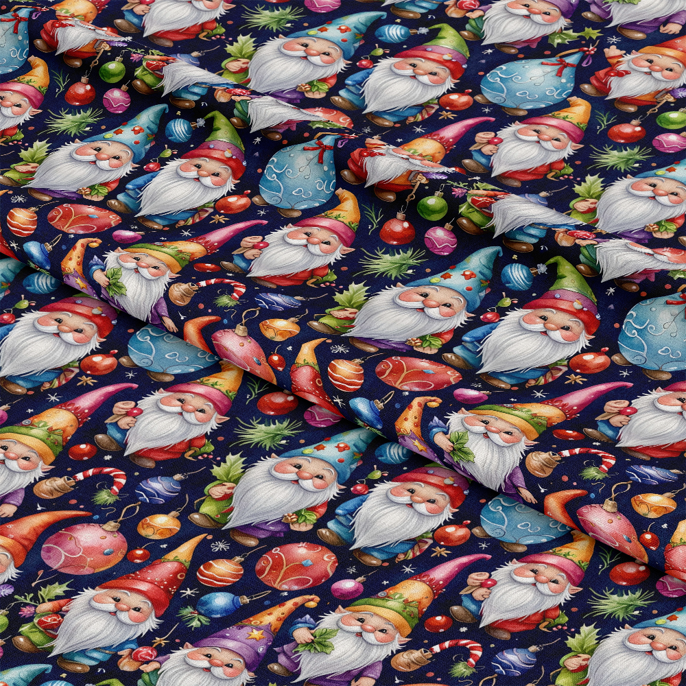 Christmas Gnomes Pattern 12 Quilting Cotton Fabric