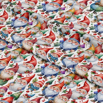 Christmas Gnomes Pattern 2 Quilting Cotton Fabric